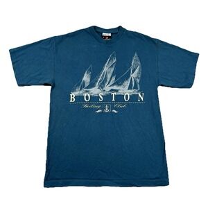Vintage Signal Sports Boston Shirt Mens M T-Shirt Harbor Sailing Club Boats USA